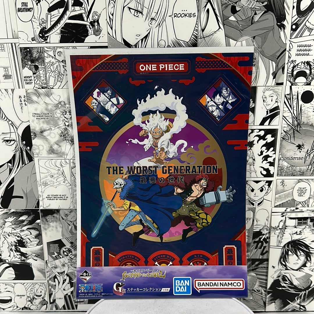 One Piece - Hoja de pegatinas de la peor generación Premio G Más allá del nivel