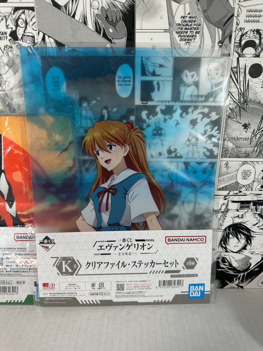 Seven - Evangelion - towel and clear file holder