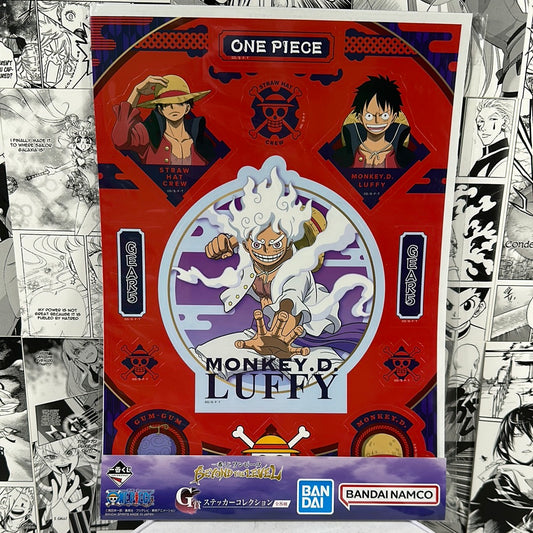 One Piece - Hoja de pegatinas de Monkey D Luffy Premio G Más allá del nivel