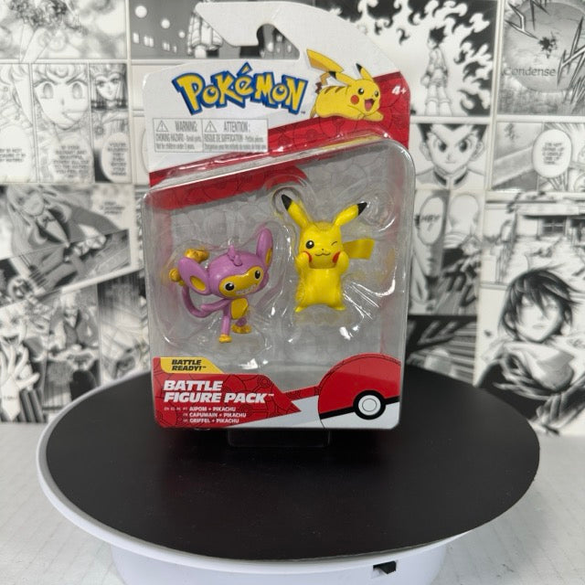 Pokemon - Pikachu and aipom battle figure set