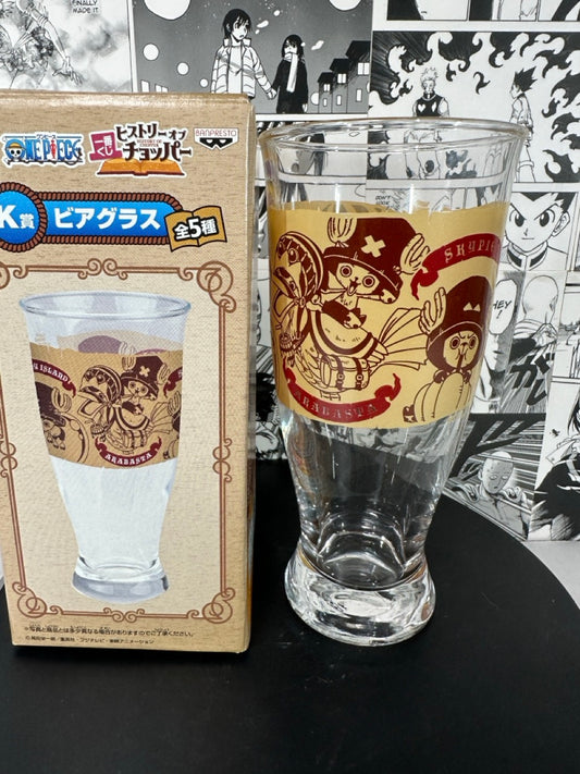 One Piece - tony tony chopper brown glass cup prize K 6” tall