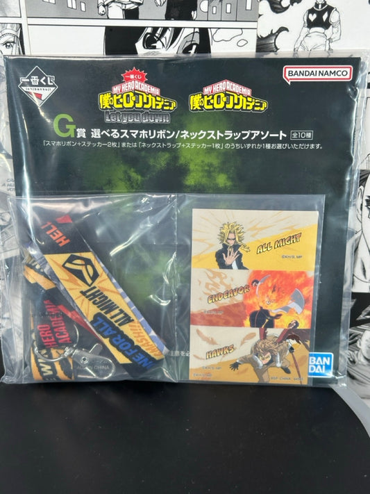 My hero academia - Heroes Lanyard and stickers kuji lower prize G