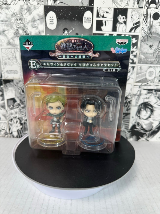 Attack on Titan - Erwin and Levi minificure combo 2014 Advance to freedom kuji