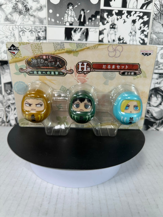 Attack On Titan - Reiner, Bertholdt, Annie mini daruma set prize H