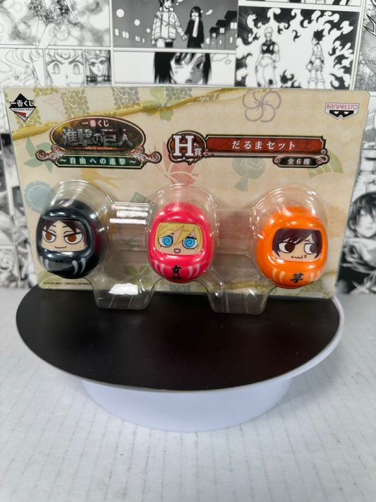 Attack On Titan - Ymir, Historia, Sasha mini daruma set prize H