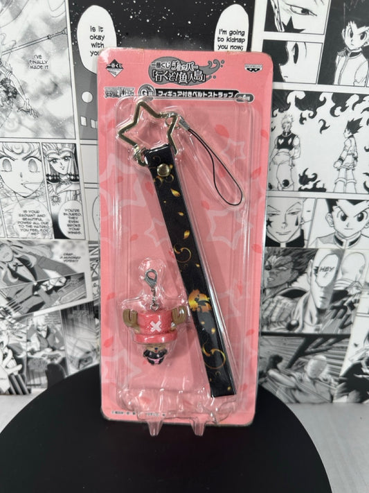 One piece - Tony Tony Chopper black leather strap and keychain charm 2011