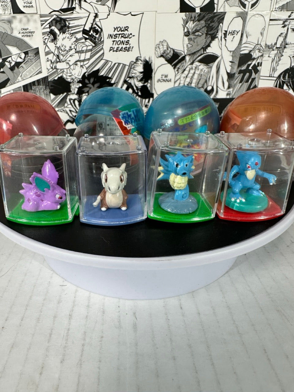 Pokemon - Cubone, Nidoran(M), Golduck, Seadra gashapon